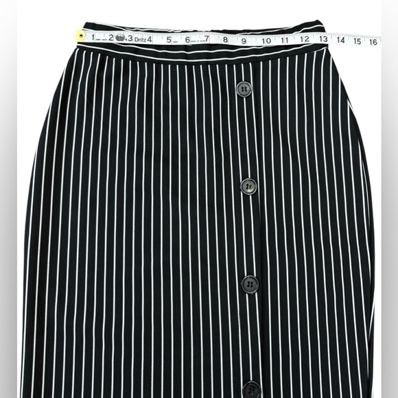 Another Story, Chic Stripe Stretch Pencil Skirt, XS, Black & White - Picture 4 of 8